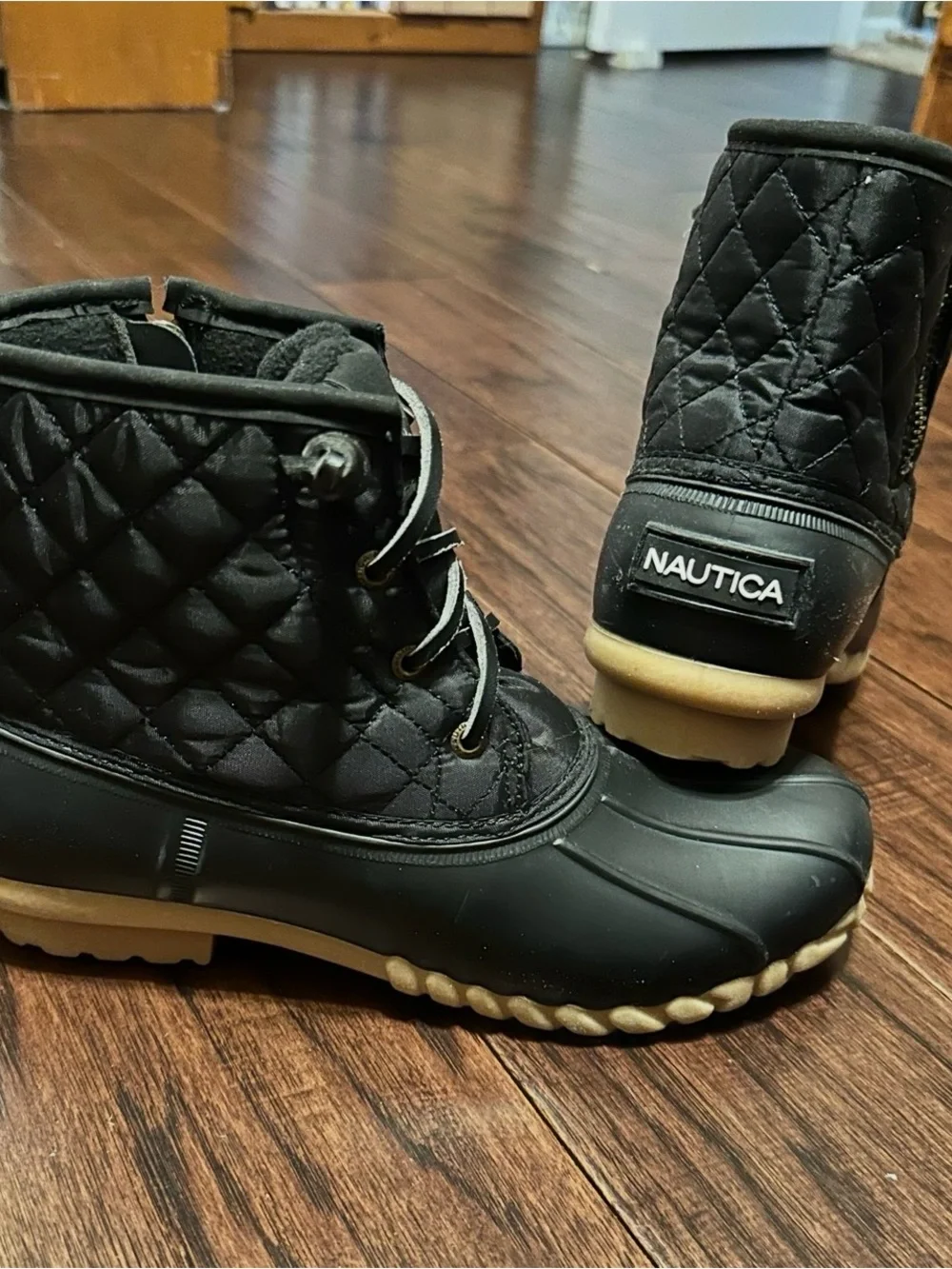 Nautica | “Dorsay” Black Quilted Duck Boots - Women’s 7